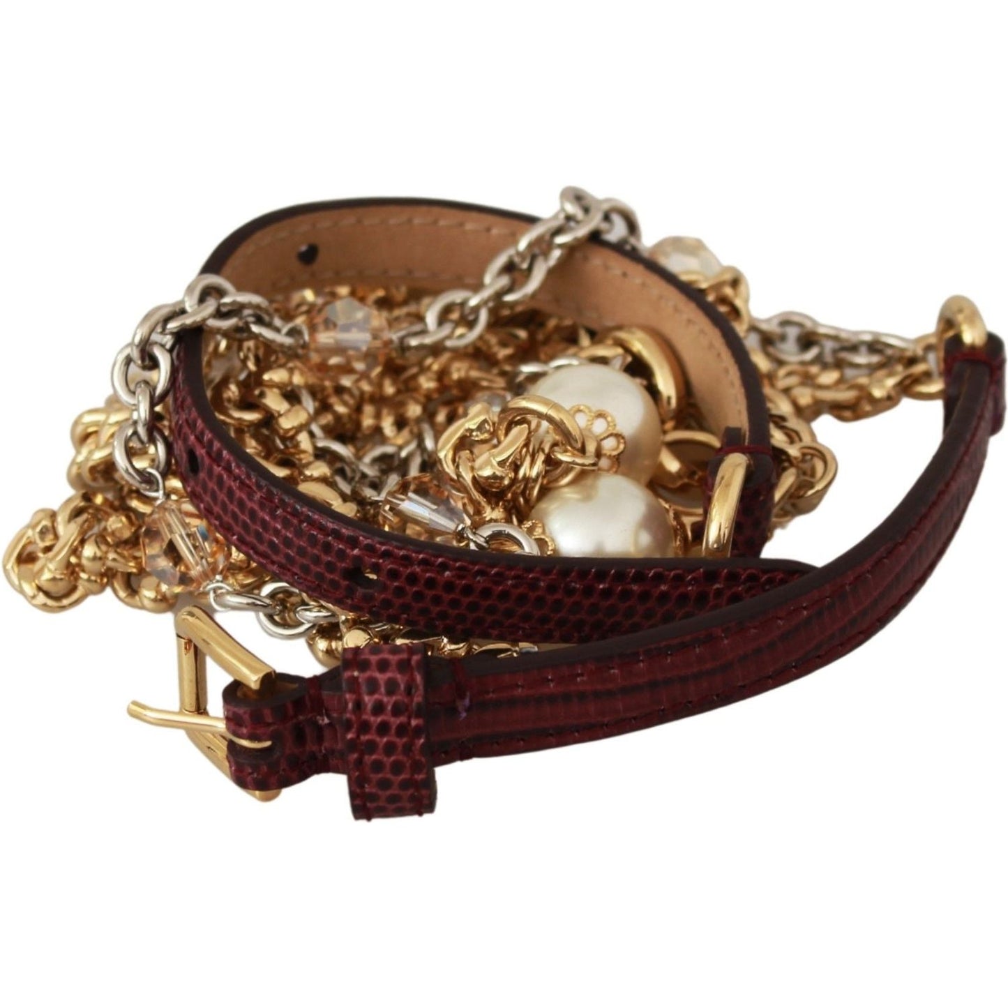 Dolce & Gabbana Crystal Studded Waist Belt in Purple Belt Dolce & Gabbana