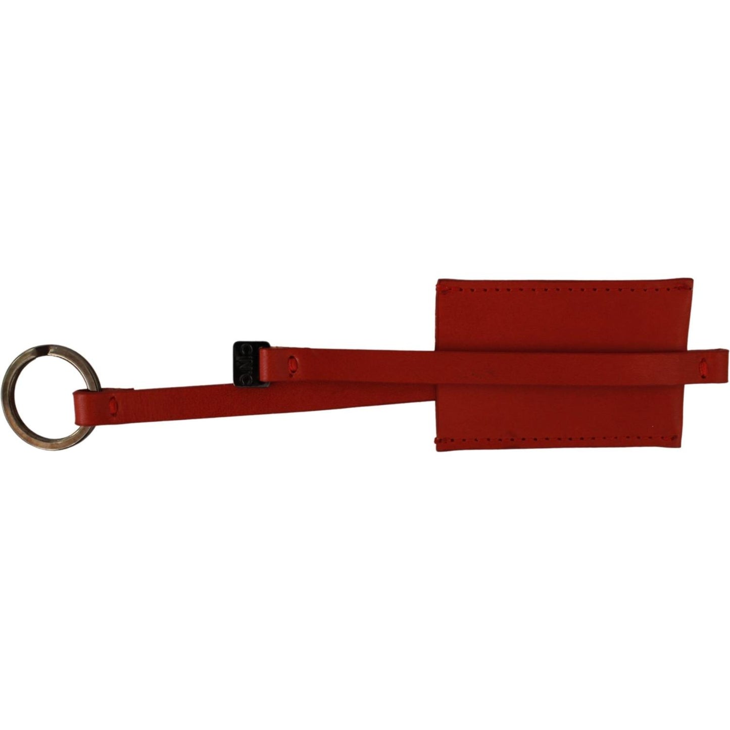 Costume National Elegant Leather and Metal Keychain - Red Keychain Costume National