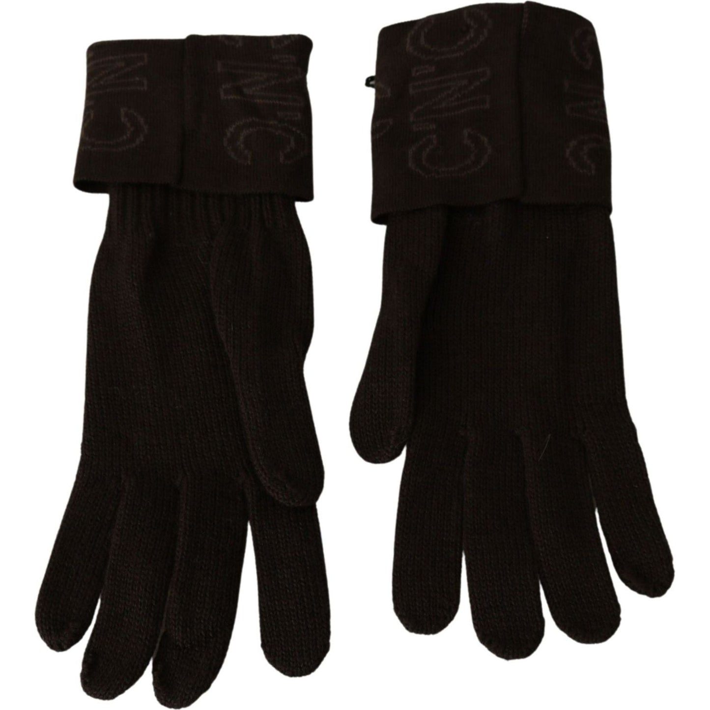 Costume National Elegant Brown Knitted Gloves Costume National