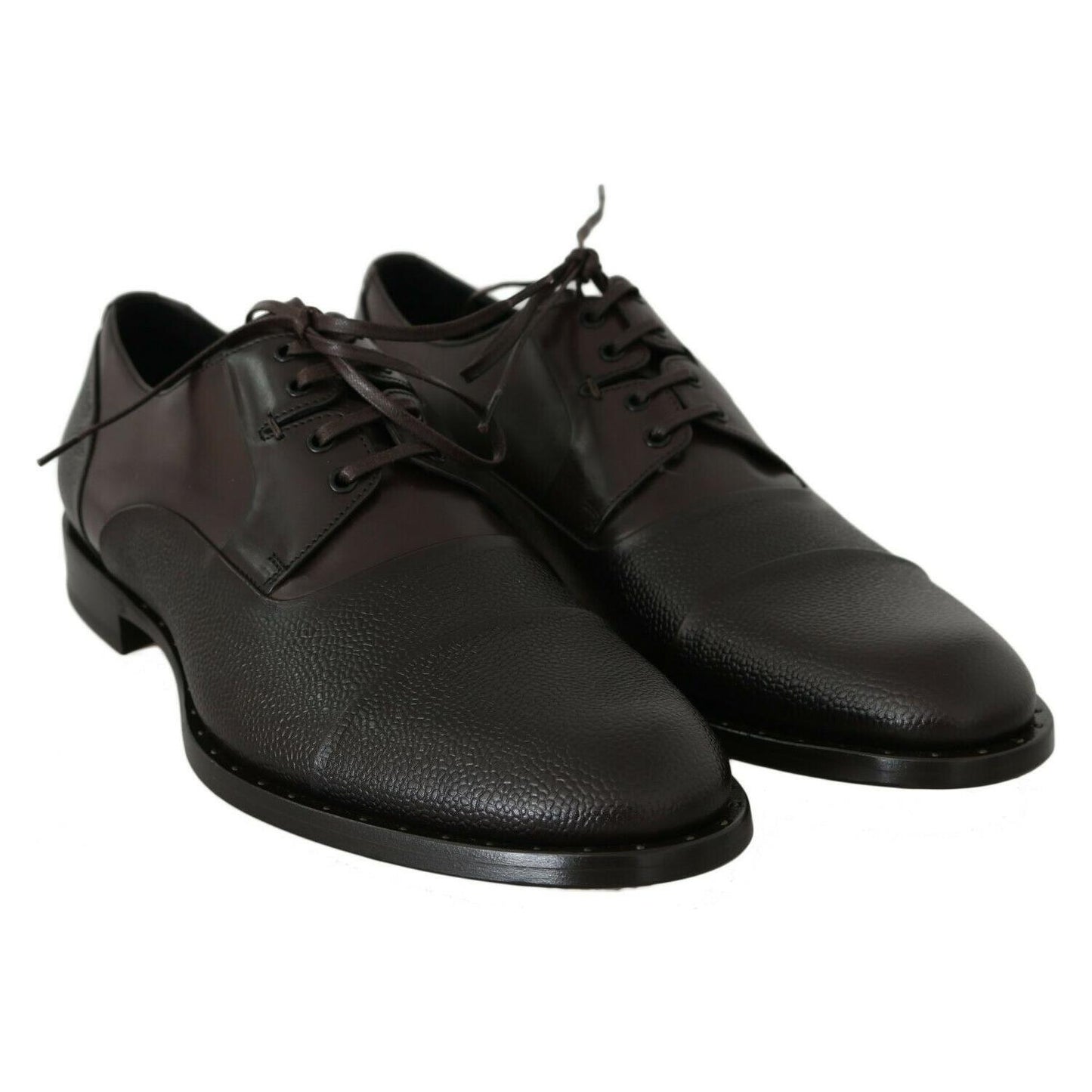 Dolce & Gabbana Elegant Brown Leather Formal Lace-ups Dolce & Gabbana