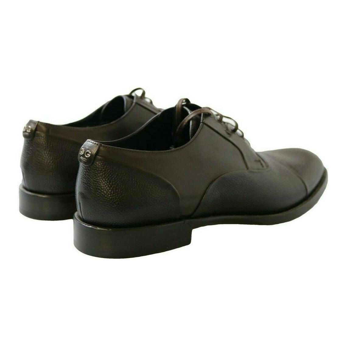 Dolce & Gabbana Elegant Brown Leather Formal Lace-ups Dolce & Gabbana