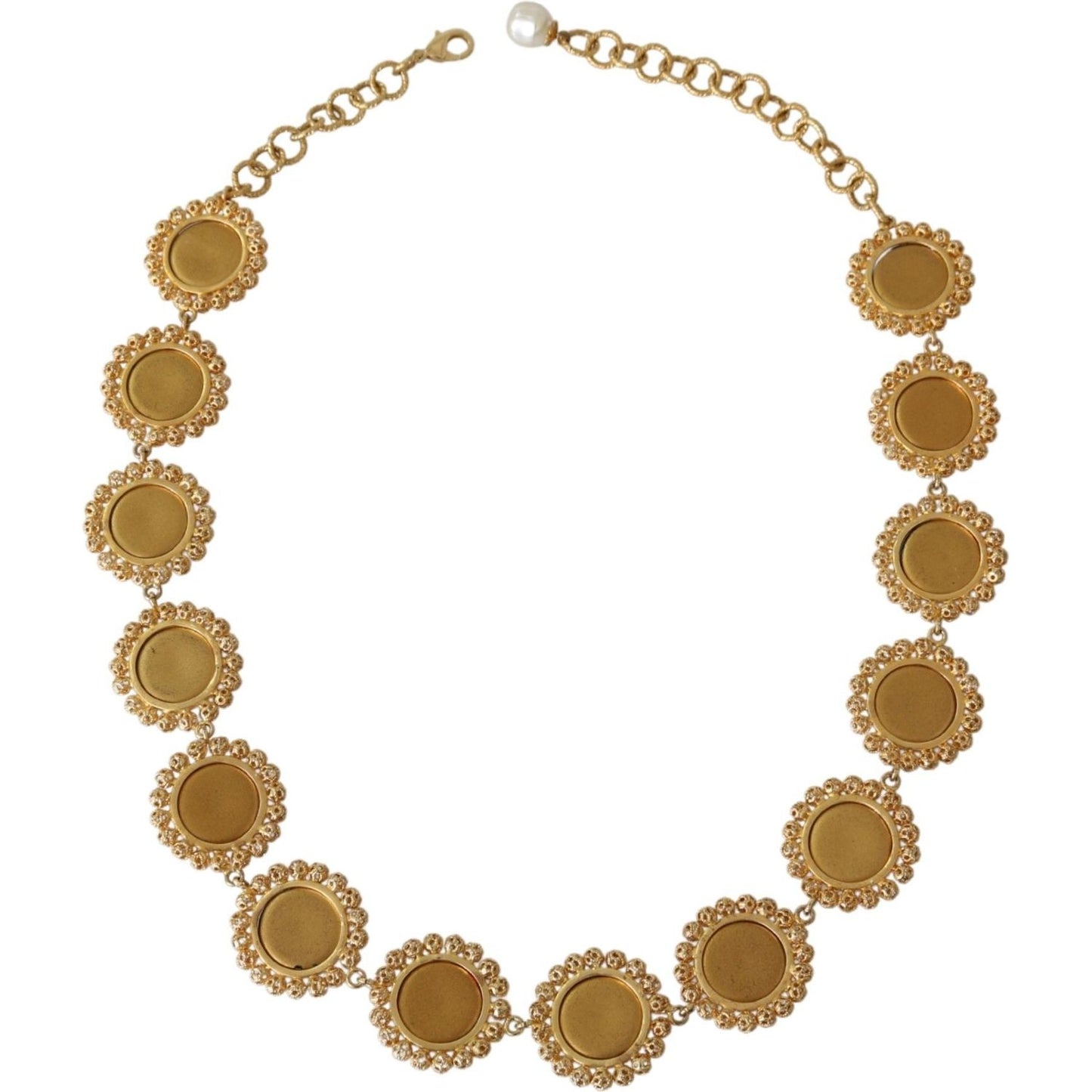 Dolce & Gabbana Elegant Crystal Charm Statement Necklace Necklace Dolce & Gabbana