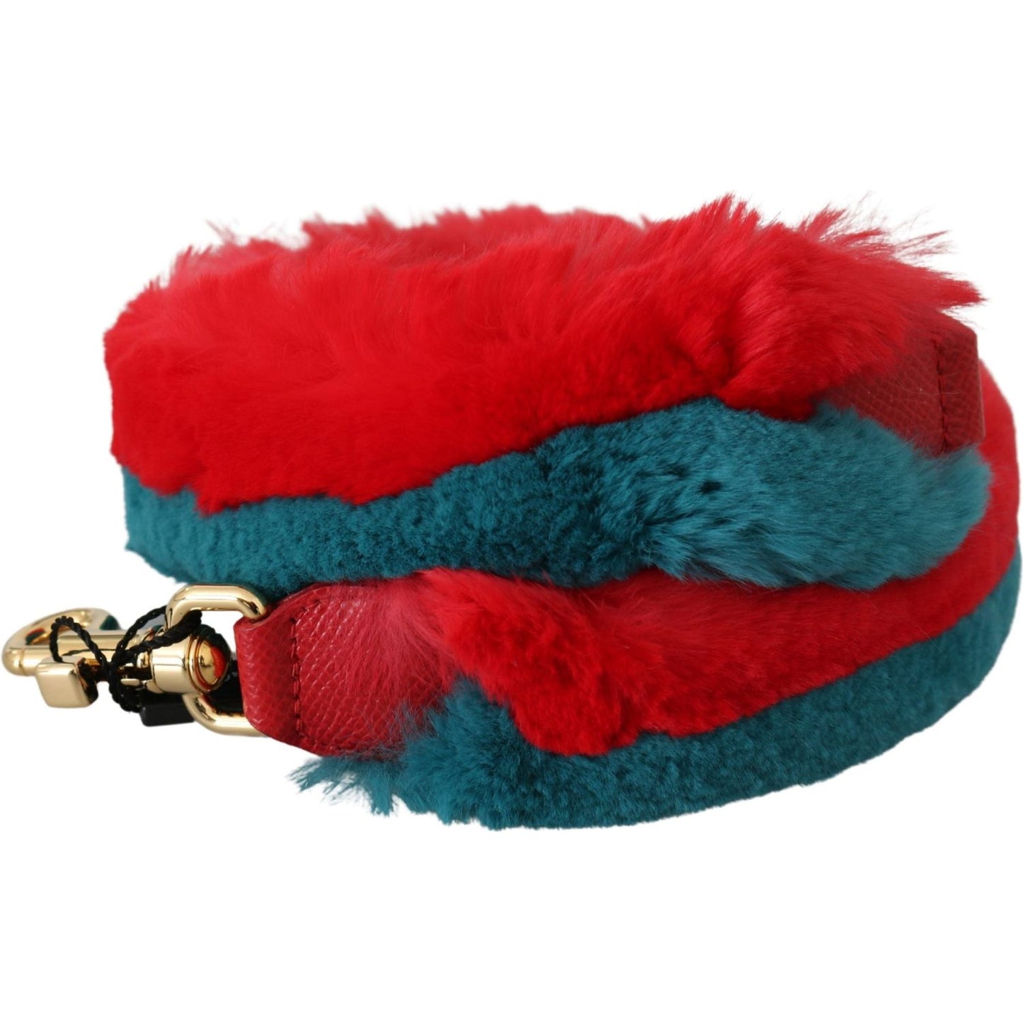 Dolce & Gabbana Elegant Red Lapin Fur Shoulder Strap Dolce & Gabbana