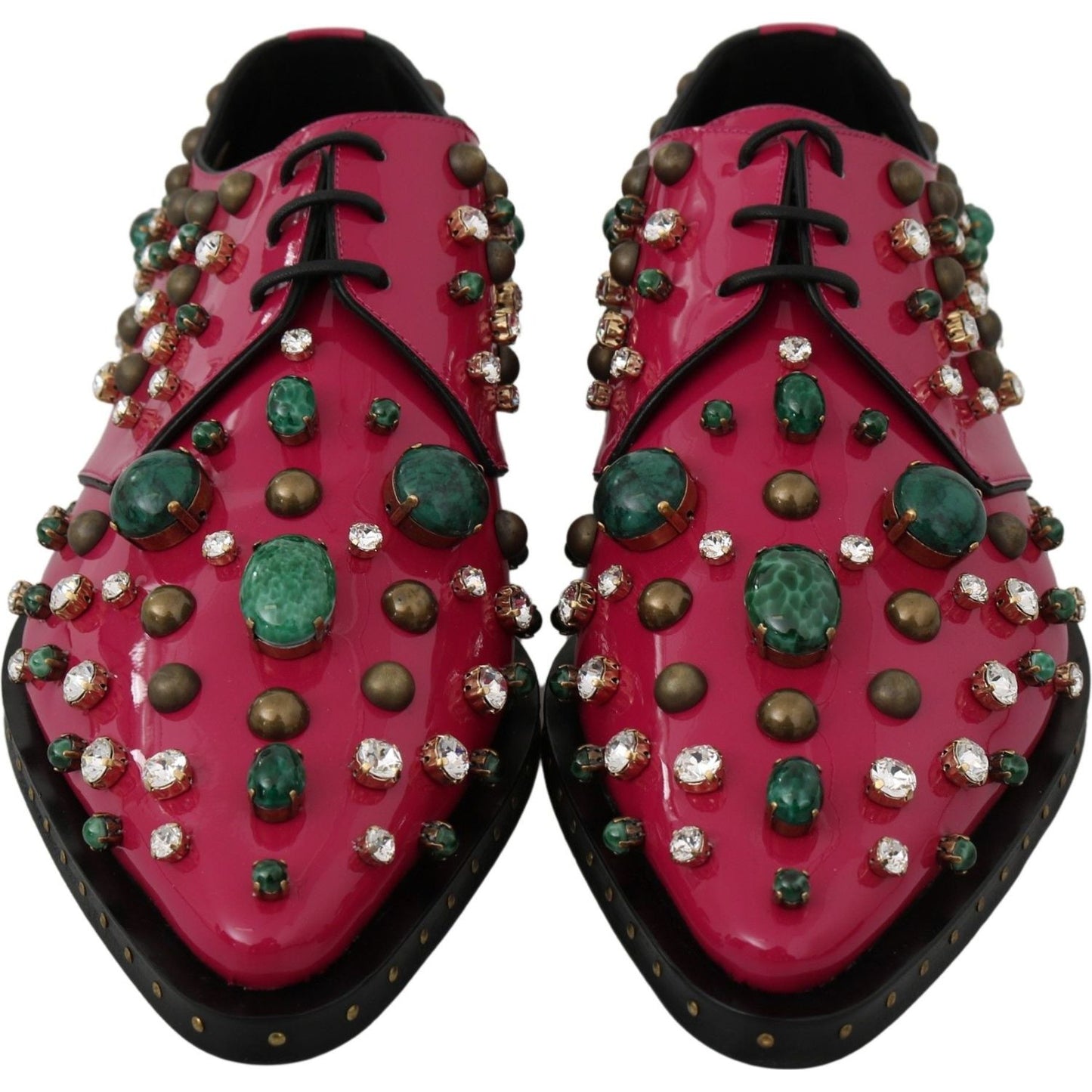 Dolce & Gabbana Fuchsia Pink Crystal Patent Flats Dolce & Gabbana