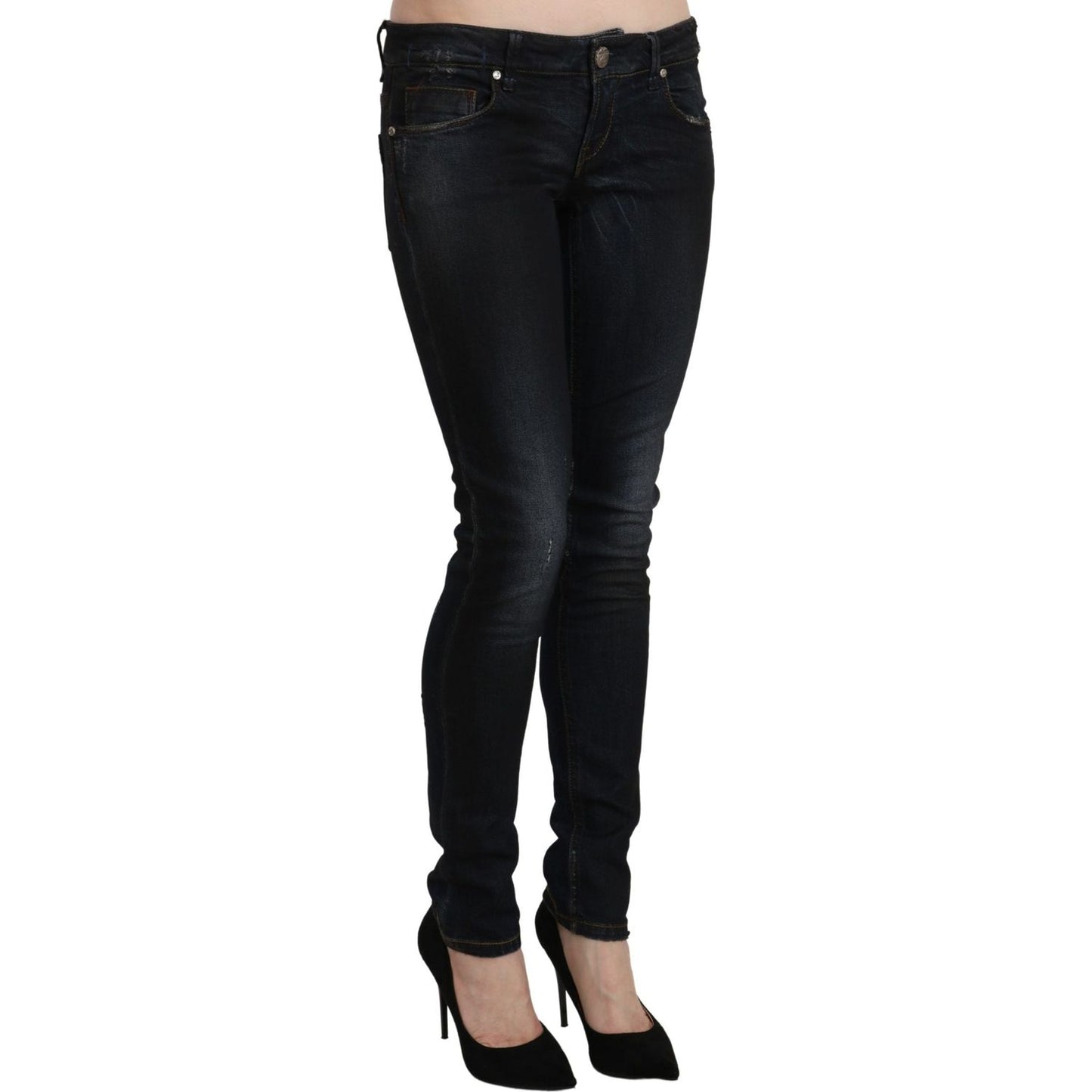 Acht Sleek Black Washed Skinny Jeans Acht