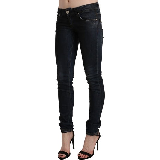 Acht Chic Low Waist Skinny Black Jeans Jeans & Pants Acht