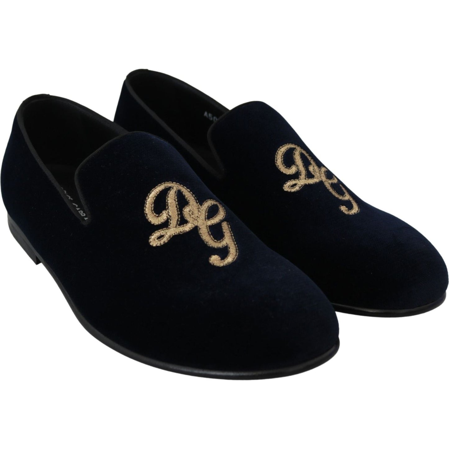 Dolce & Gabbana Elegant Blue Embroidered Loafers Dolce & Gabbana