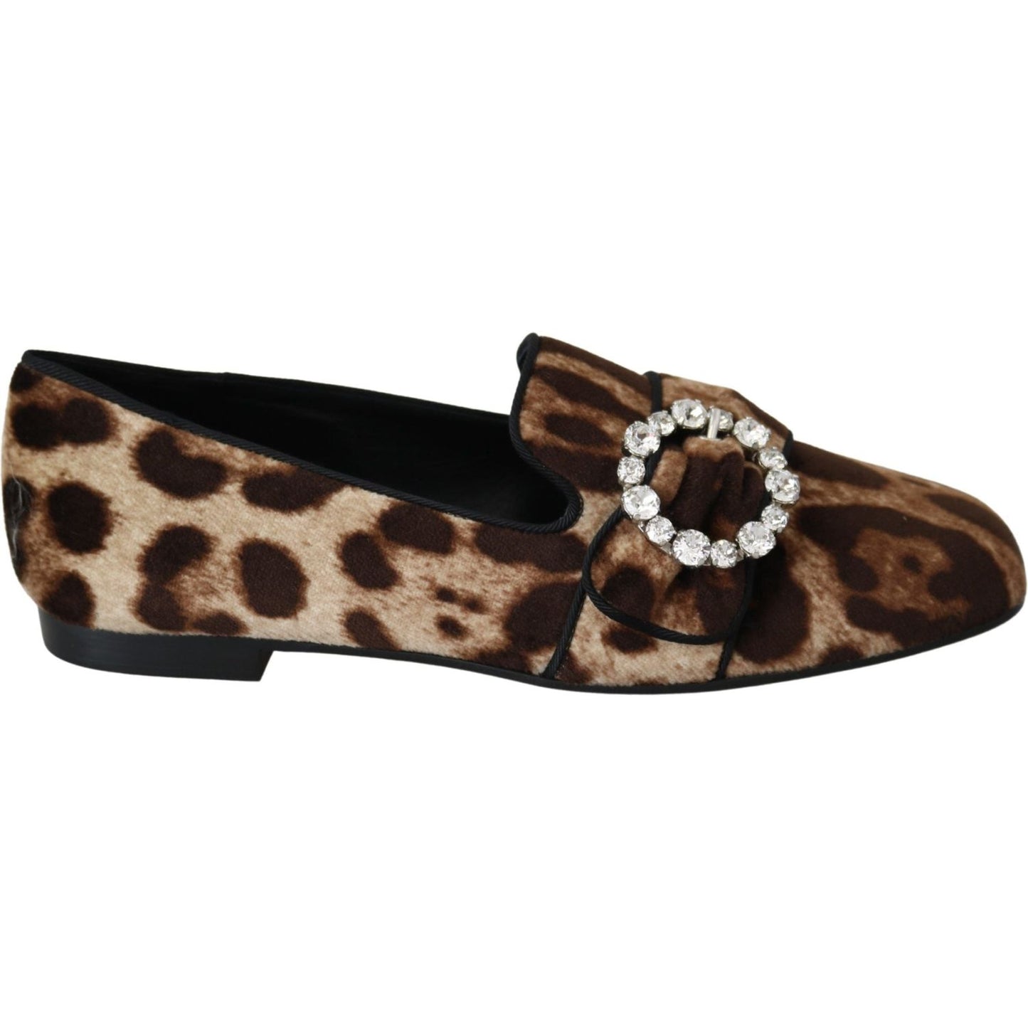 Dolce & Gabbana Leopard Print Crystal Embellished Loafers Dolce & Gabbana