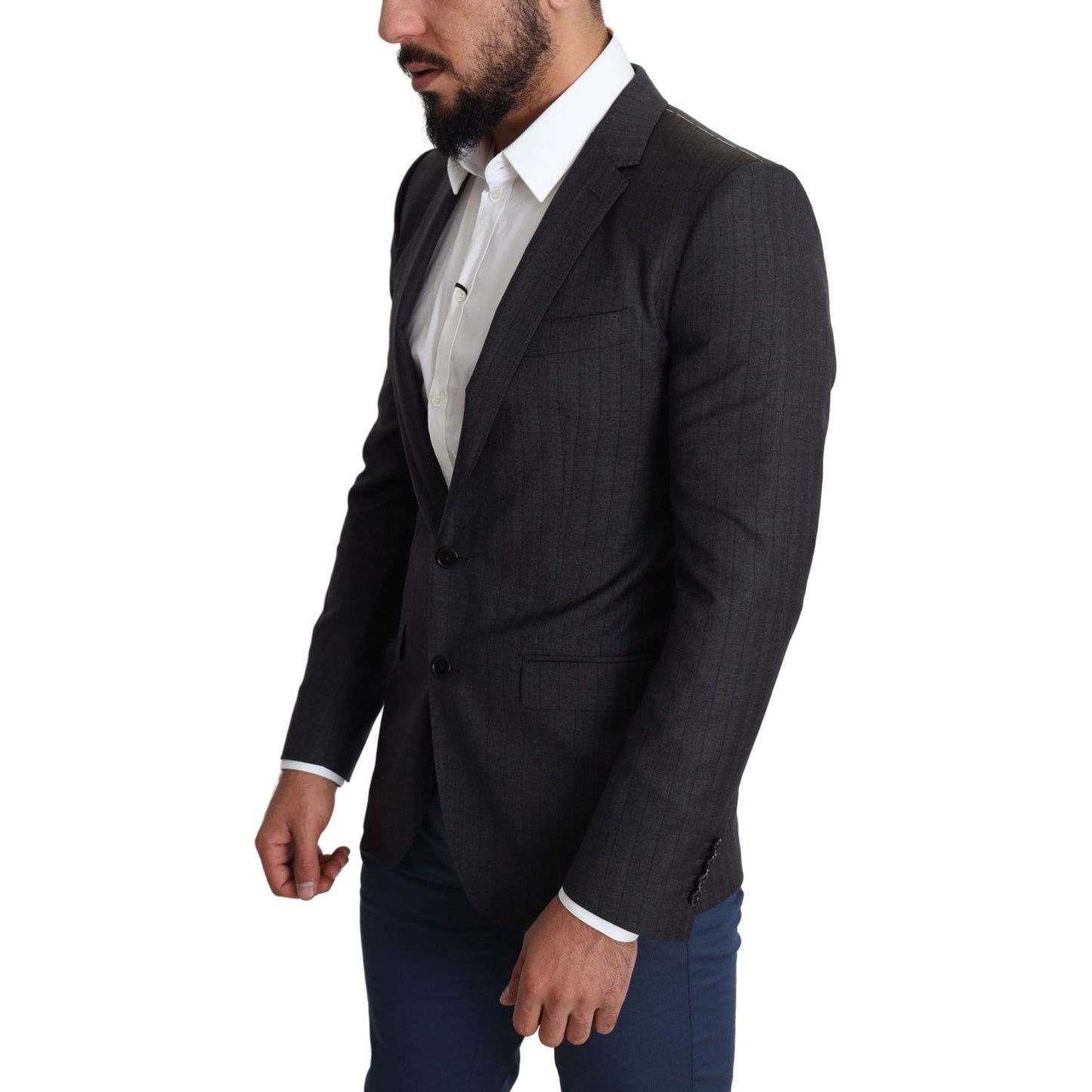 Dolce & Gabbana Elegant Black Virgin Wool Martini Blazer Dolce & Gabbana