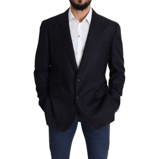 Dolce & Gabbana Elegant Black Virgin Wool Men's Blazer Dolce & Gabbana