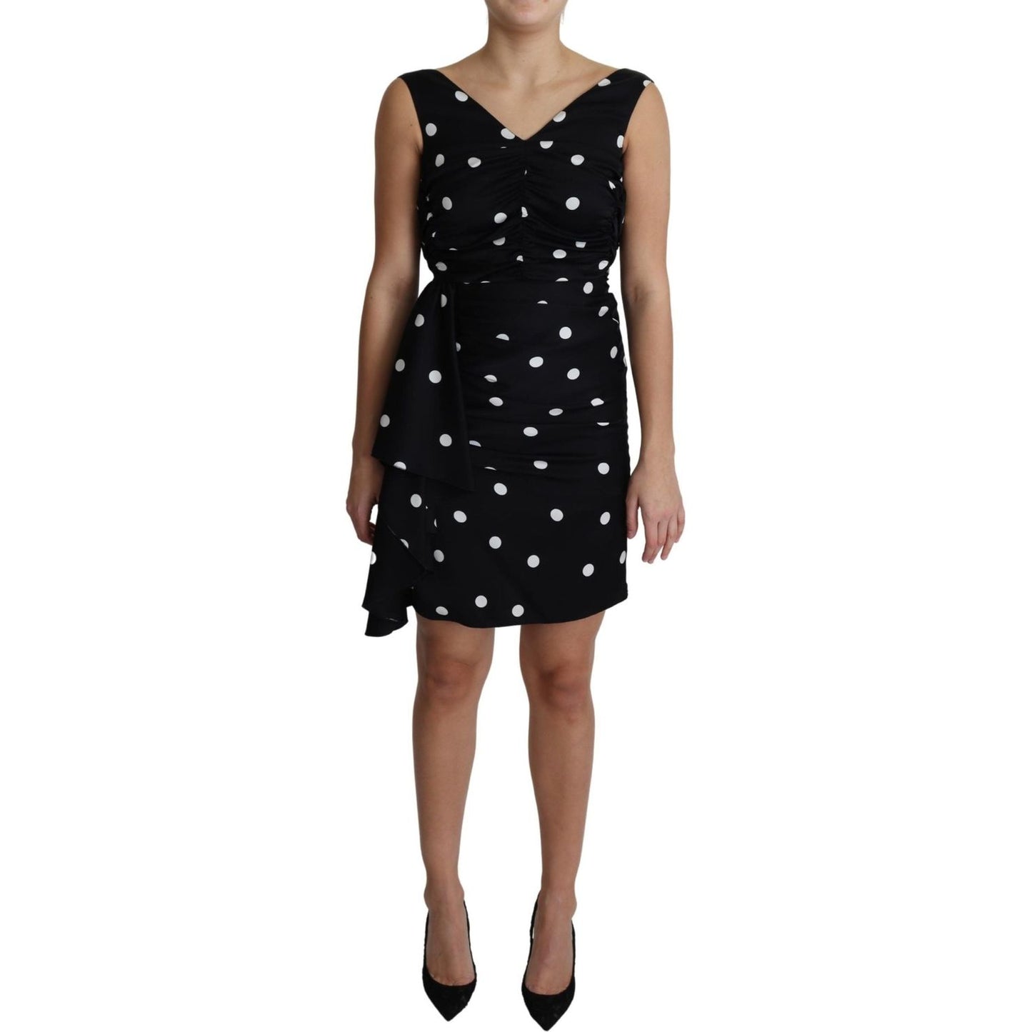 Dolce & Gabbana Elegant Polka Dot Silk Charmeuse Dress Dolce & Gabbana