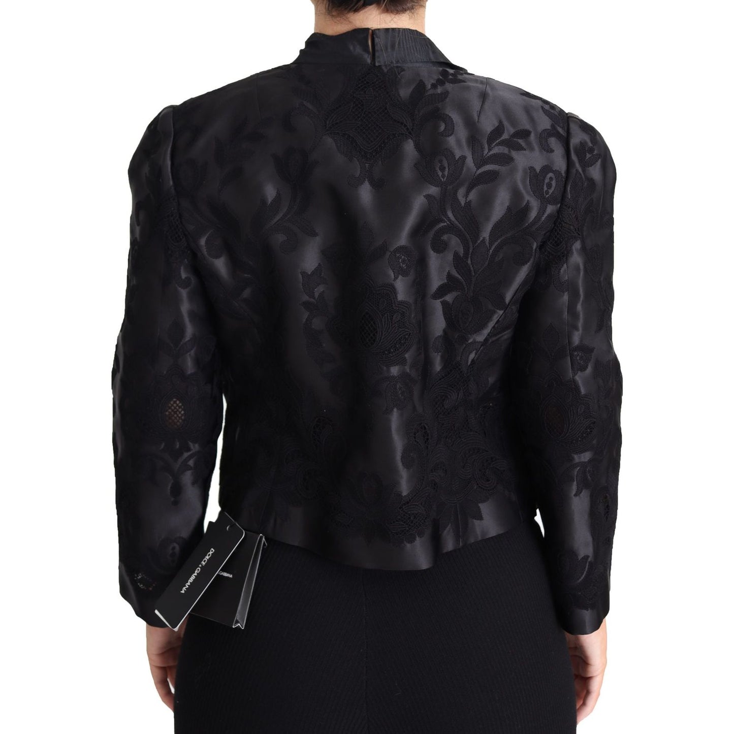 Dolce & Gabbana Embroidered Silk Blend Foliage Jacket Dolce & Gabbana