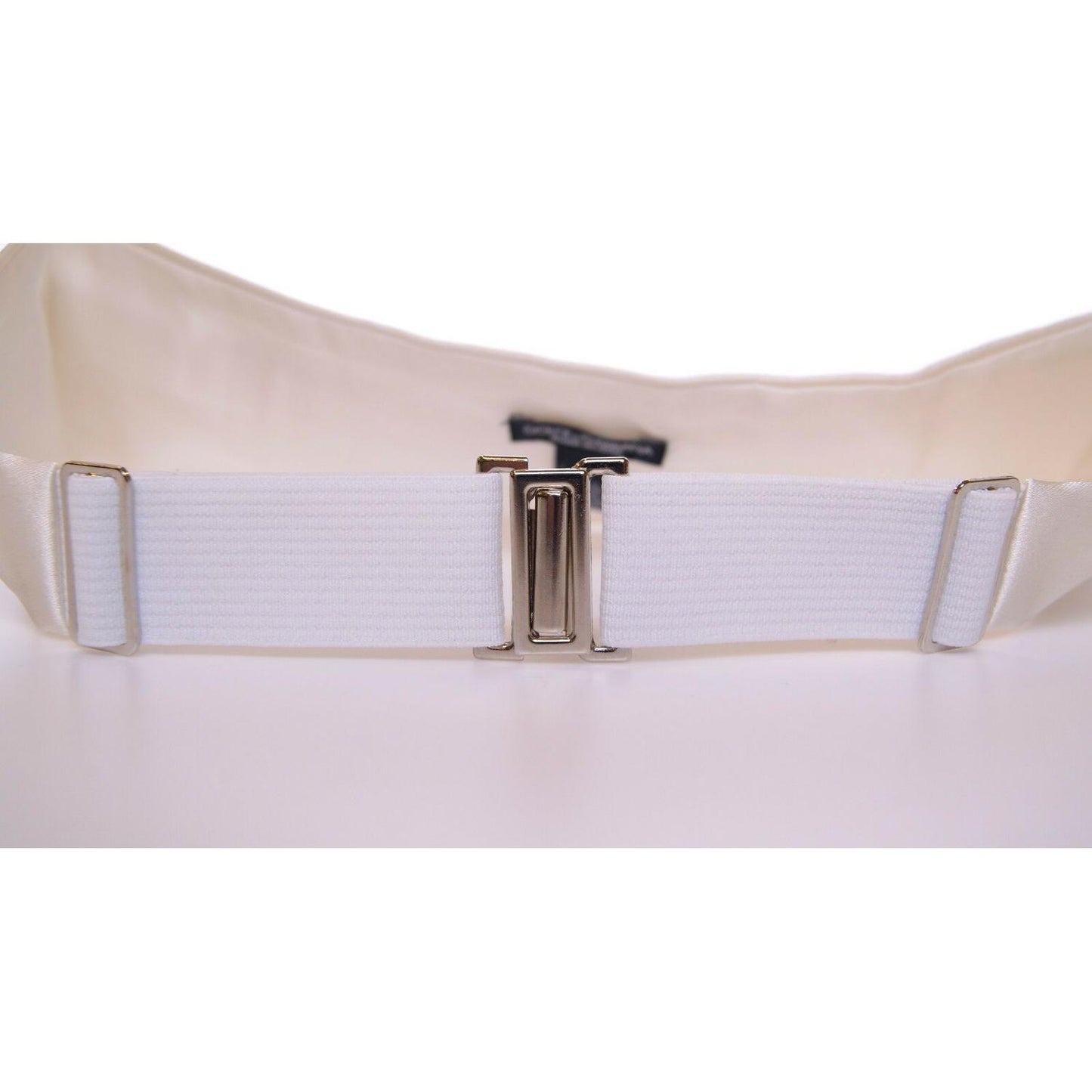 Dolce & Gabbana Elegant White Silk Cummerbund Dolce & Gabbana