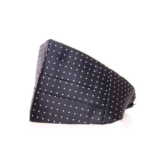 Dolce & Gabbana Elegant Black Silk Polka Dot Cummerbund Dolce & Gabbana