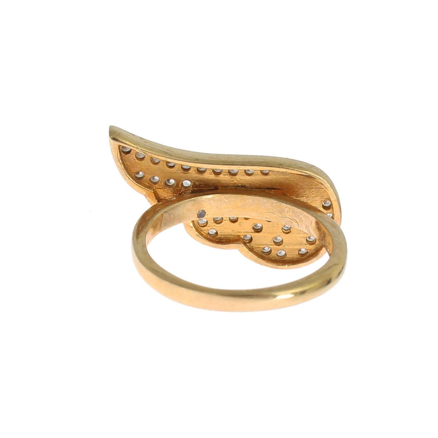 Nialaya Glamorous Gold Plated Crystal Ring Ring Nialaya