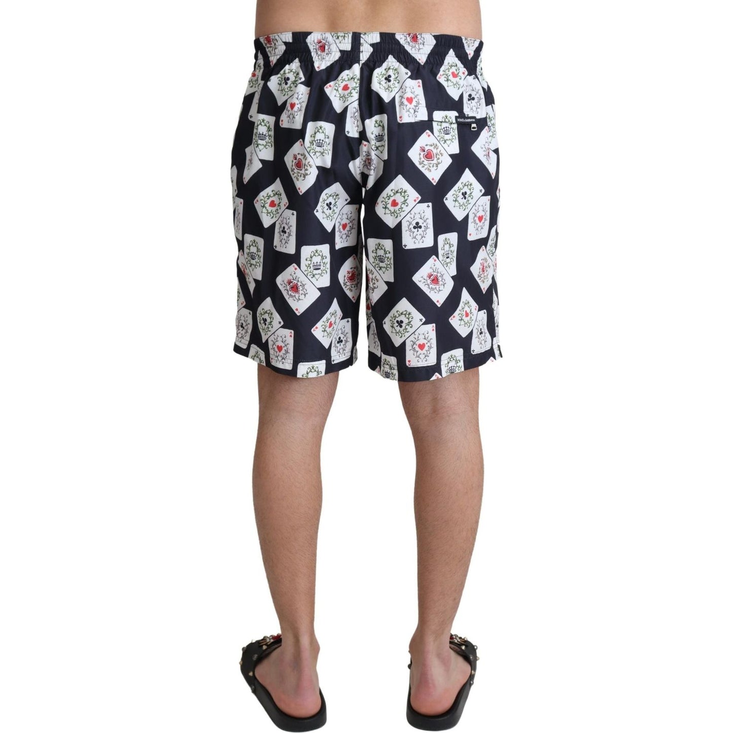 Dolce & Gabbana Multicolor Card Deck Printed Swim Trunks Dolce & Gabbana