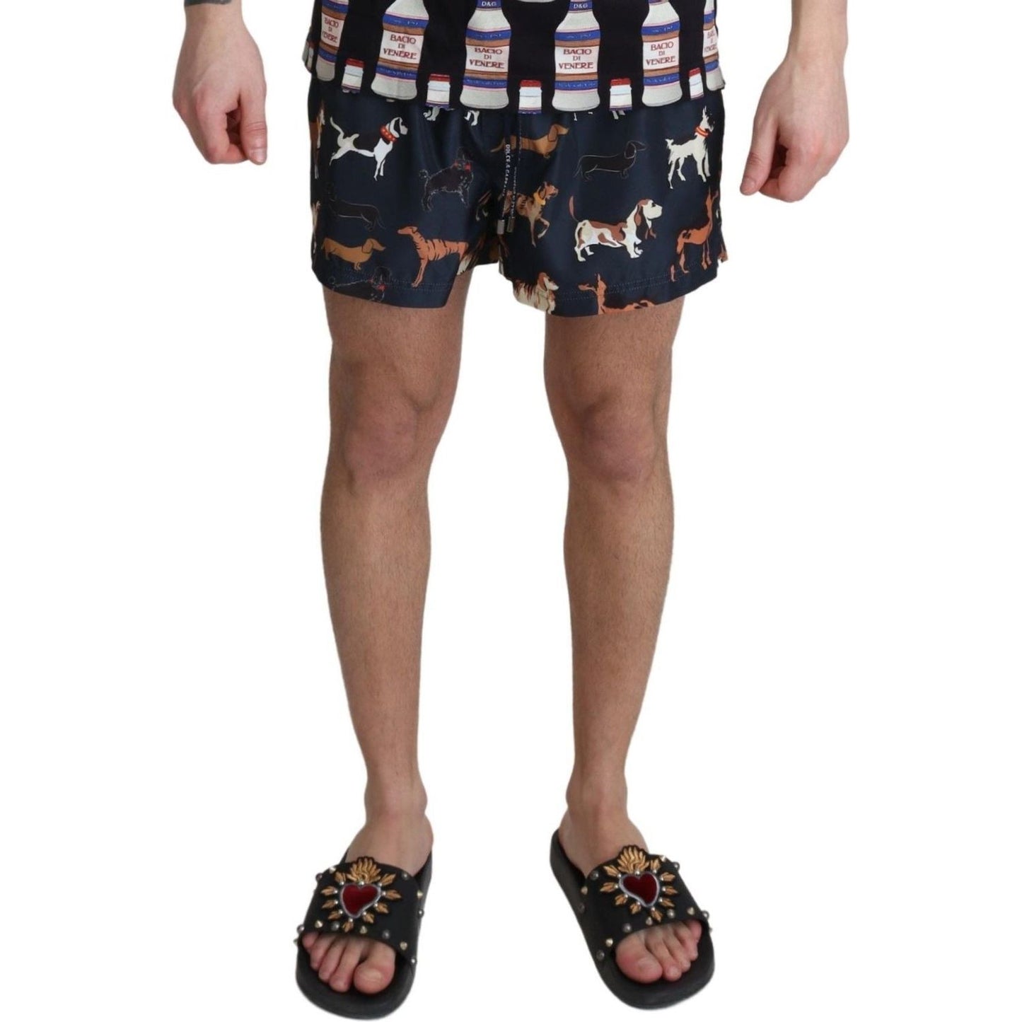 Dolce & Gabbana Elegant Navy Blue Swimming Trunks Dolce & Gabbana