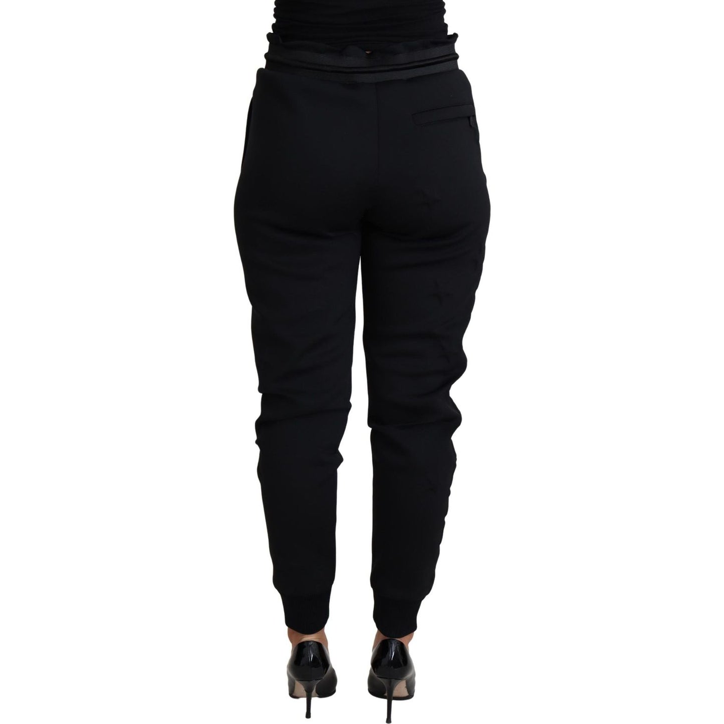 Dolce & Gabbana Elegant Black Jogger Trousers with Iconic Logo Dolce & Gabbana