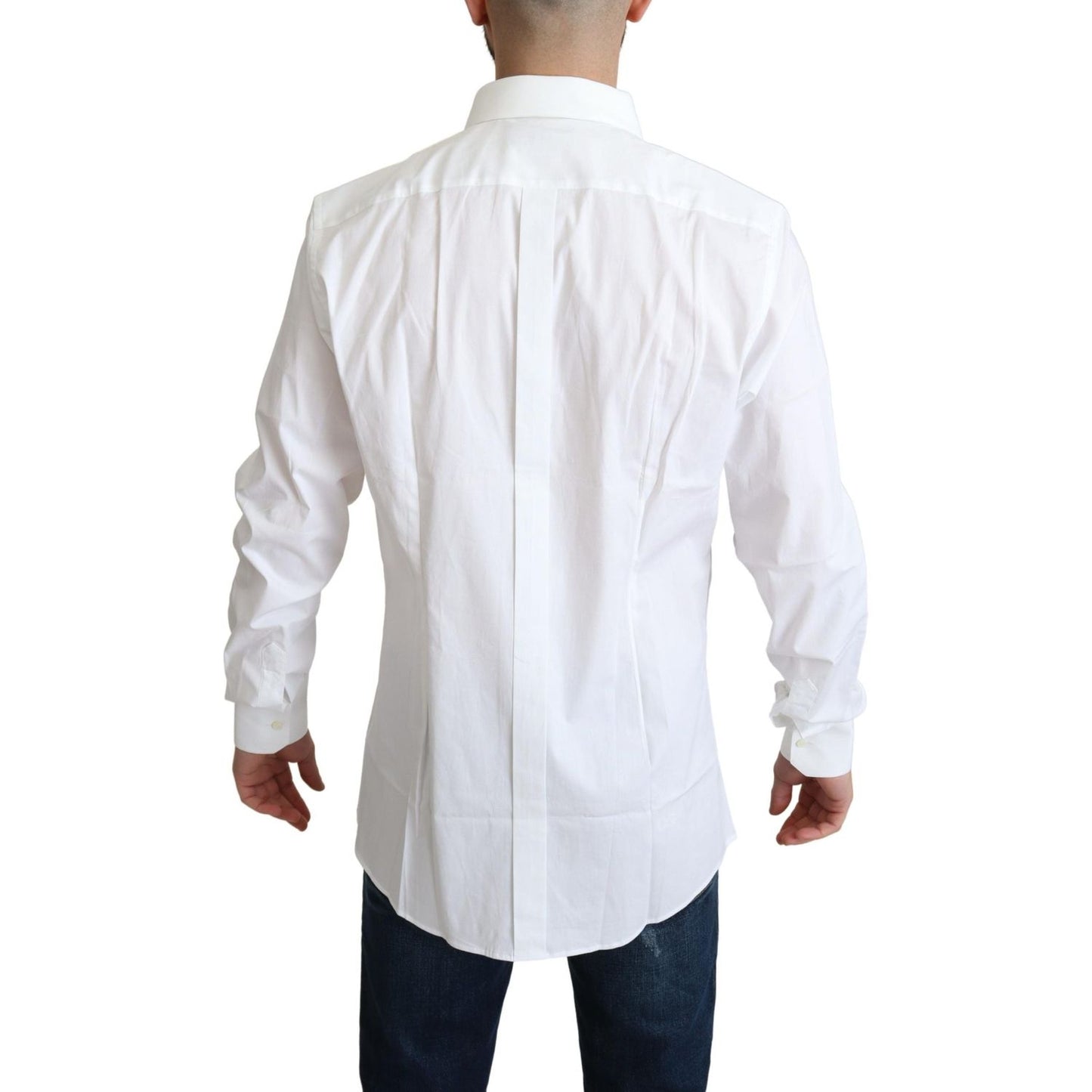 Dolce & Gabbana Elegant White Cotton Stretch Dress Shirt Dolce & Gabbana