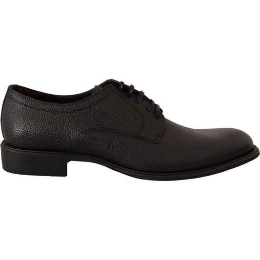 Dolce & Gabbana Elegant Black Leather Derby Dress Shoes Dolce & Gabbana