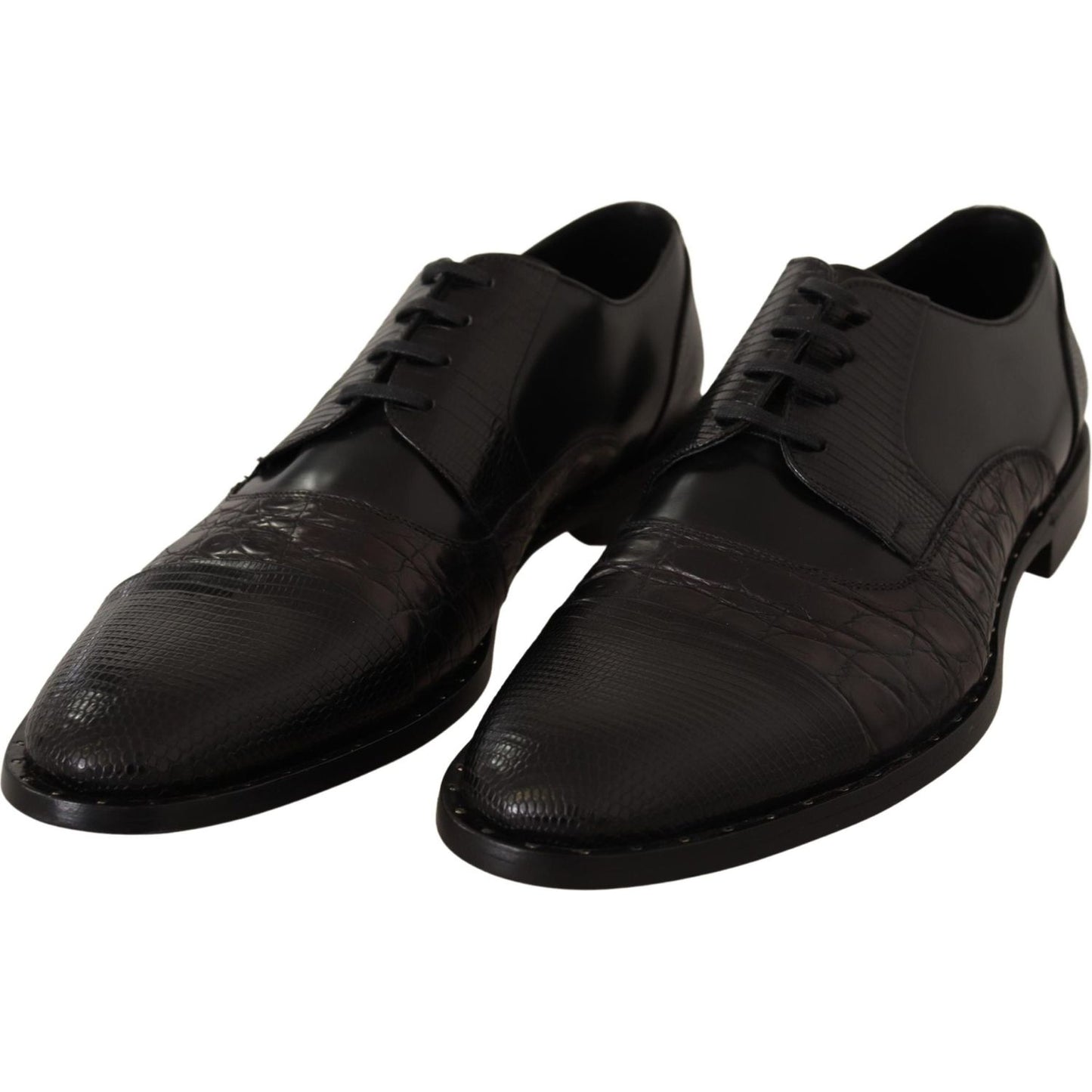 Dolce & Gabbana Elegant Black Derby Oxford Wingtips Dolce & Gabbana