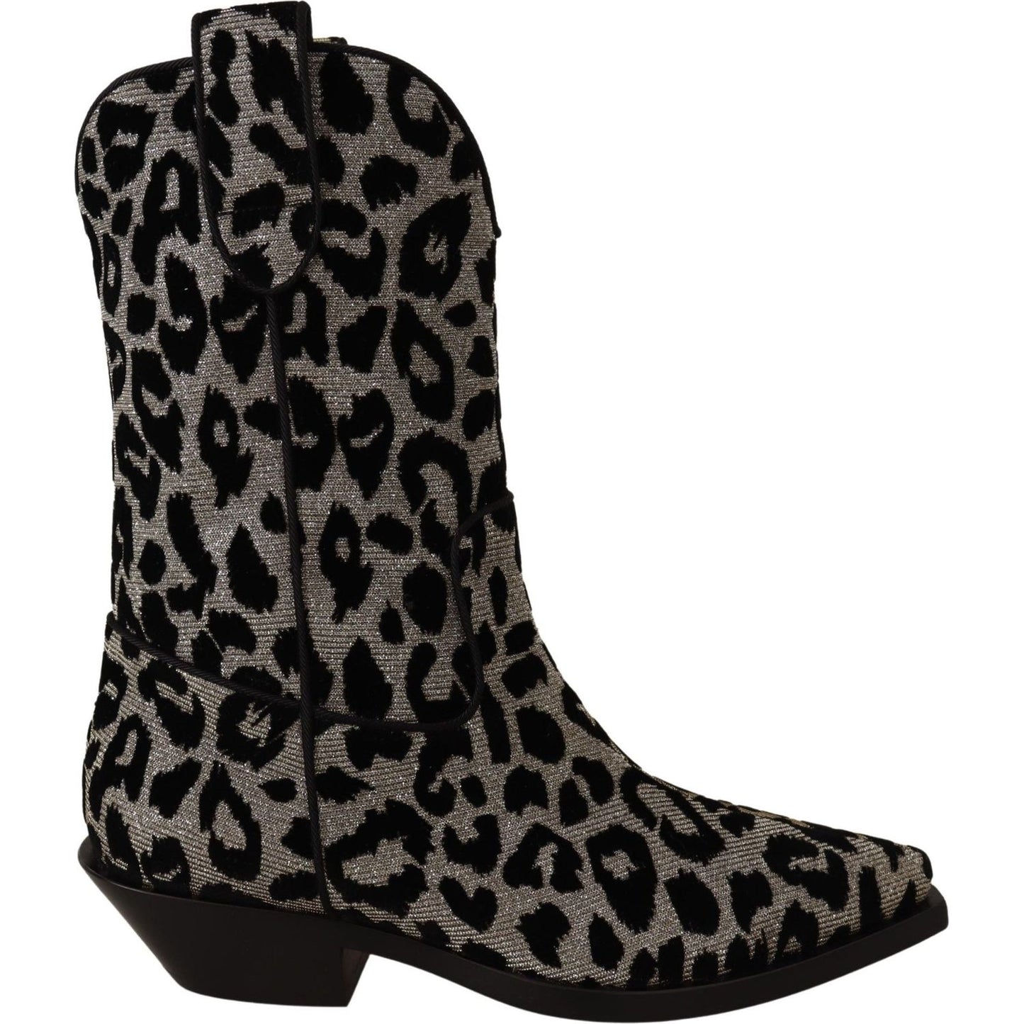 Dolce & Gabbana Elegant Leopard Print Mid Calf Boots Dolce & Gabbana