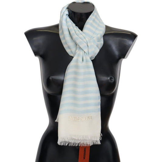 Missoni Elegant Cashmere Scarf with Linear Design Missoni