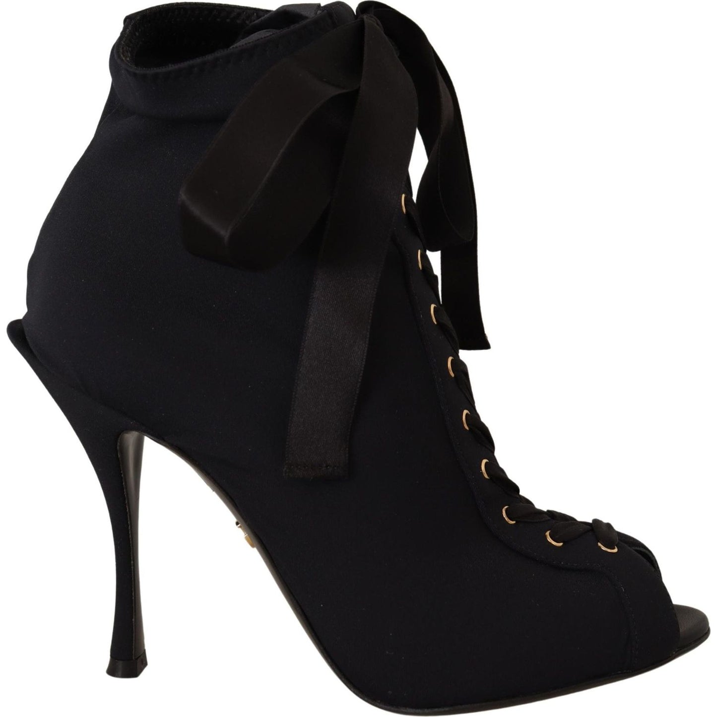 Dolce & Gabbana Elegant Ankle Open Toe Heel Boots Dolce & Gabbana