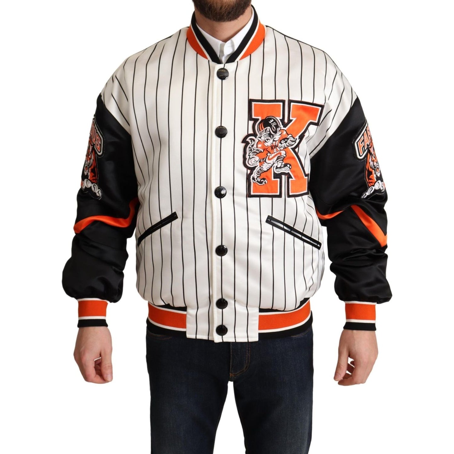 Dolce & Gabbana Multicolor Bomber King Logo #DGMILLENNIALS Jacket Dolce & Gabbana