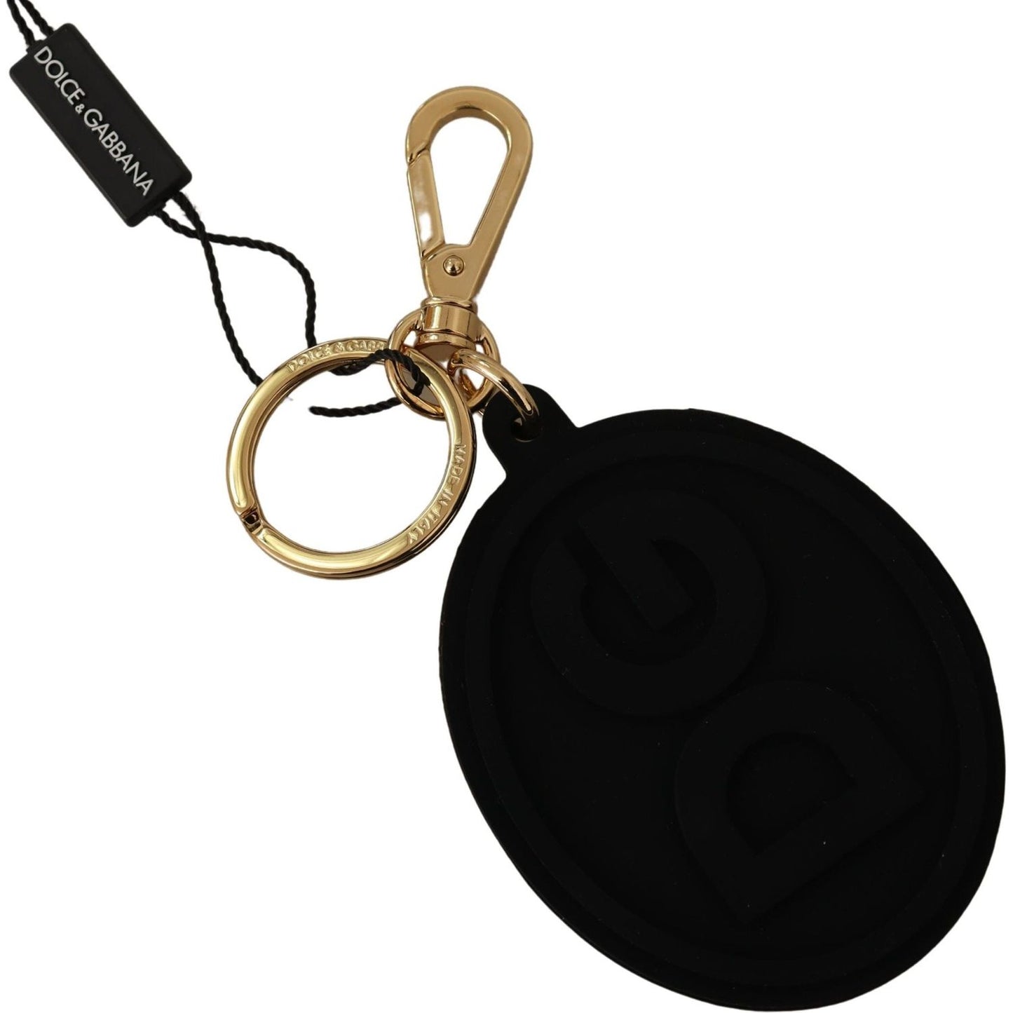 Dolce & Gabbana Elegant Black and Gold Keychain Accessory Dolce & Gabbana