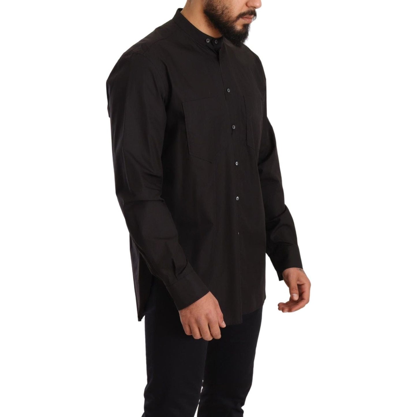 Dolce & Gabbana Elegant Black 100% Cotton Men's Shirt Dolce & Gabbana