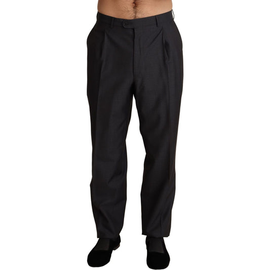 Dolce & Gabbana Gray Wool Blend Formal Trousers Pants Dolce & Gabbana