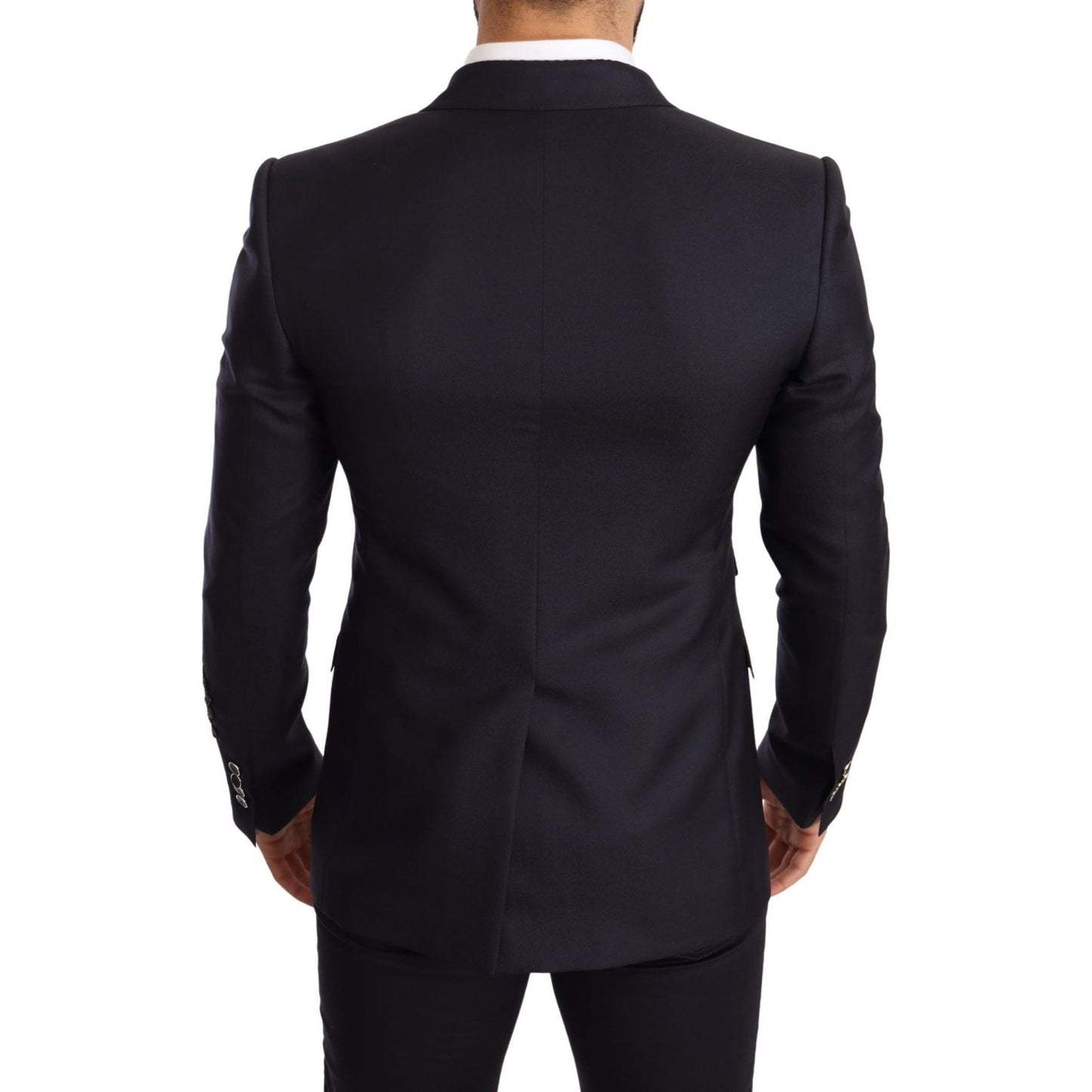 Dolce & Gabbana Elegant Navy Cashmere Silk Blend Blazer Dolce & Gabbana