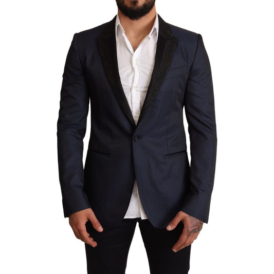 Dolce & Gabbana Blue Wool Slim Fit MARTINI Blazer Jacket Dolce & Gabbana