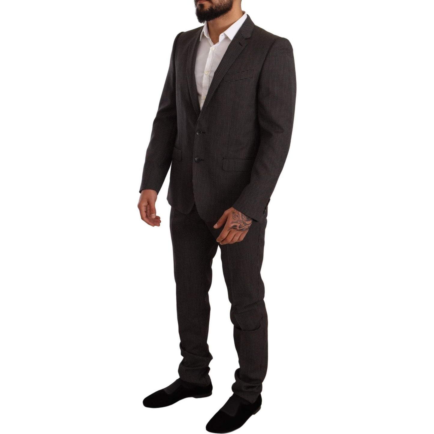 Dolce & Gabbana Elegant Gray Martini Woolen Suit Set Suit Dolce & Gabbana