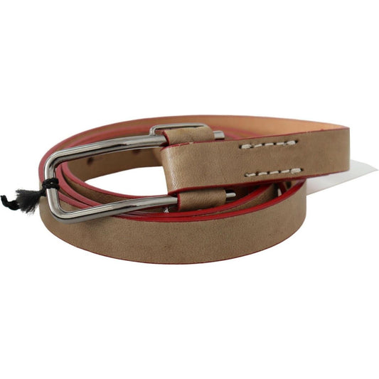 Costume National Beige Leather Fashion Belt WOMAN BELTS Costume National