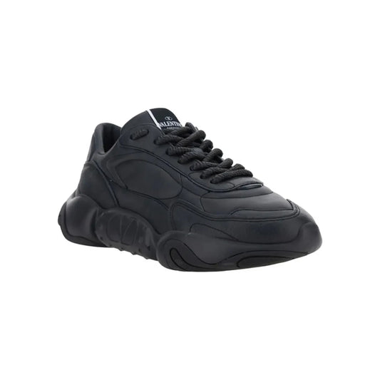 Valentino Black Calf Leather Garavani Sneakers Valentino