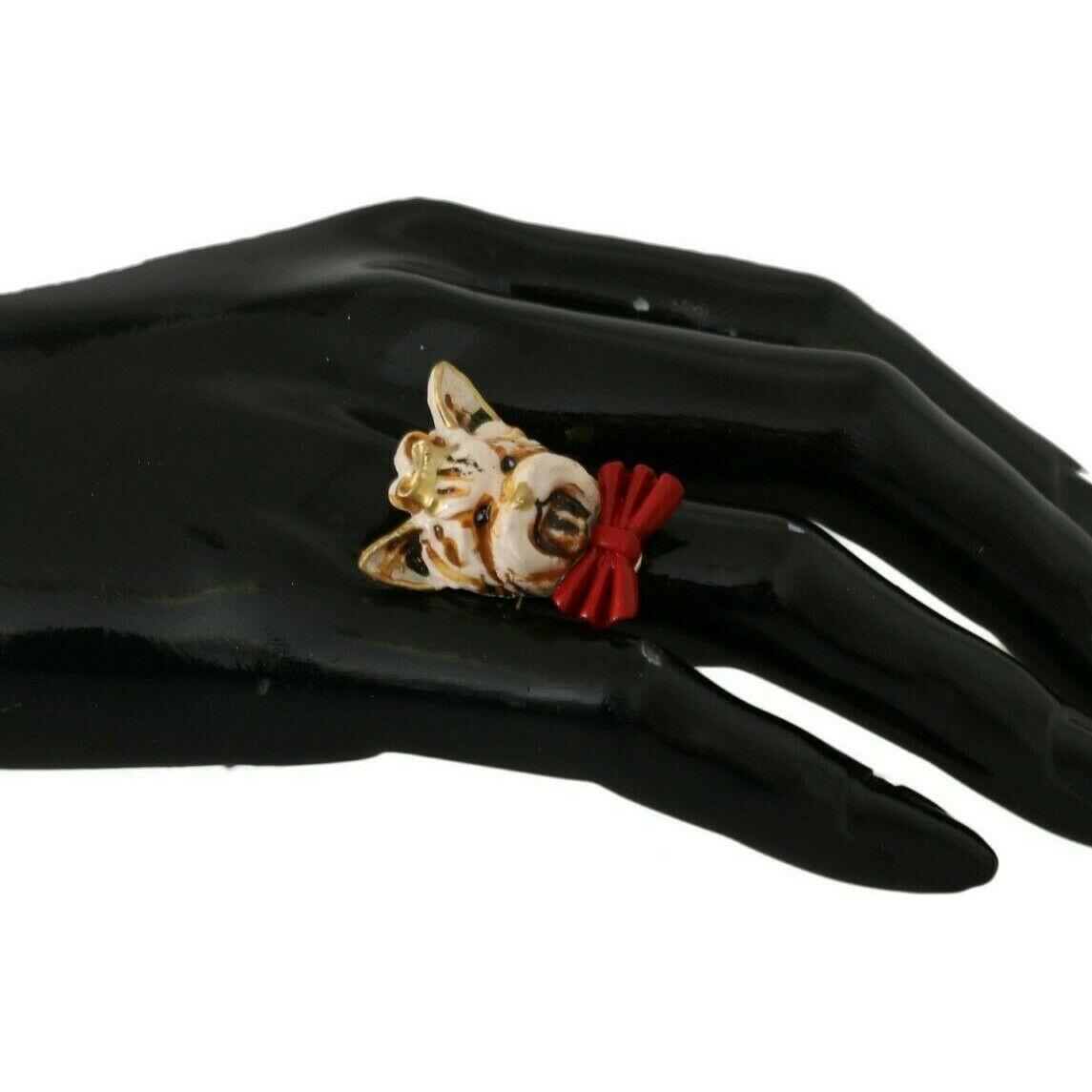 Dolce & Gabbana Elegant Canine Charm Women's Ring Dolce & Gabbana