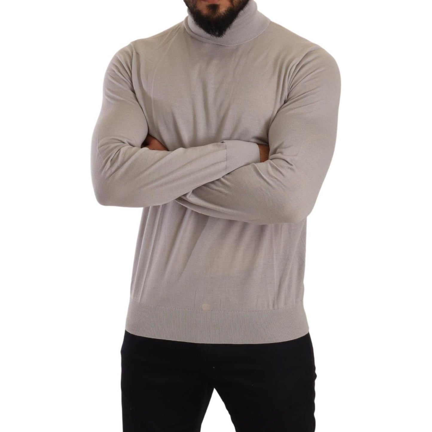 Dolce & Gabbana Elegant Light Blue Cashmere Turtleneck Sweater Dolce & Gabbana