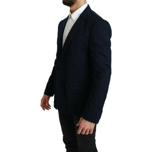 Dolce & Gabbana Elegant Slim Fit Dark Blue Men's Blazer Blazer Jacket Dolce & Gabbana