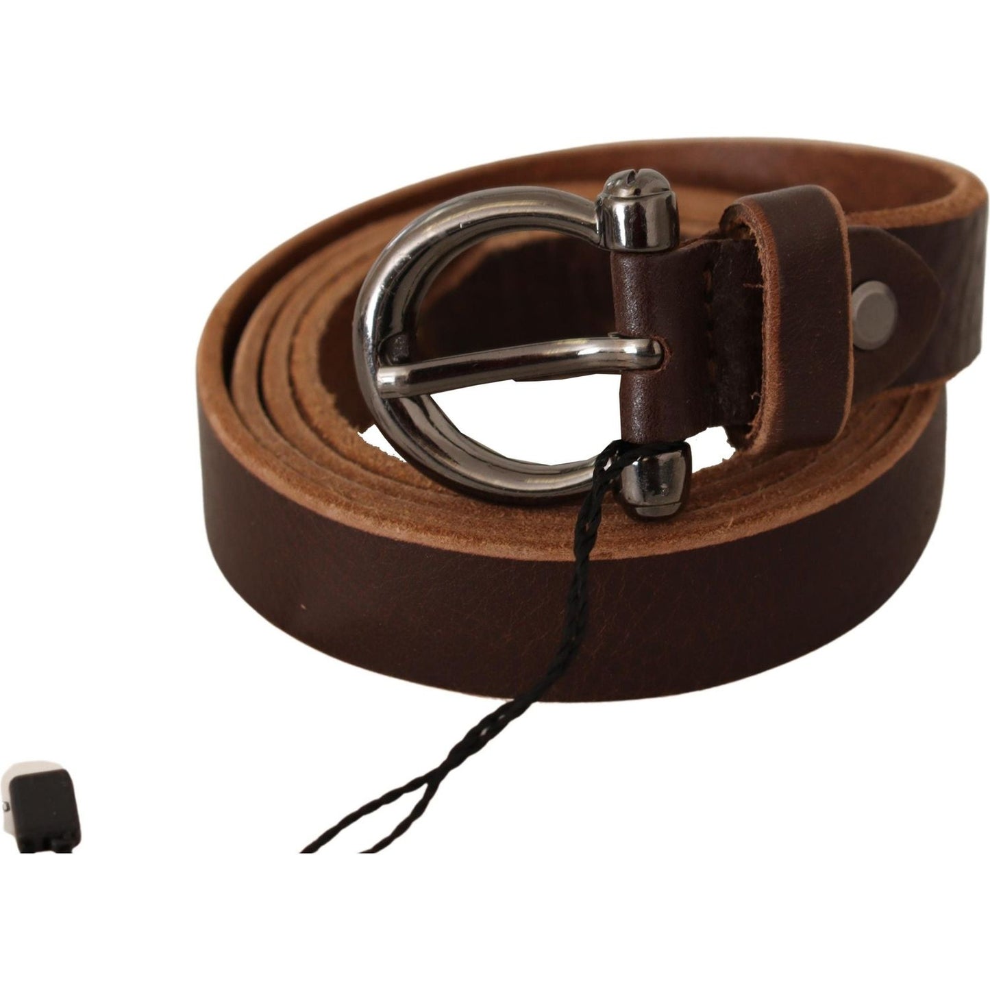 John Galliano Elegant Brown Leather Fashion Belt WOMAN BELTS John Galliano