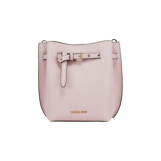 Michael Kors Emilia Small Powder Blush Pebble Leather Bucket Messenger Handbag Handbags Michael Kors