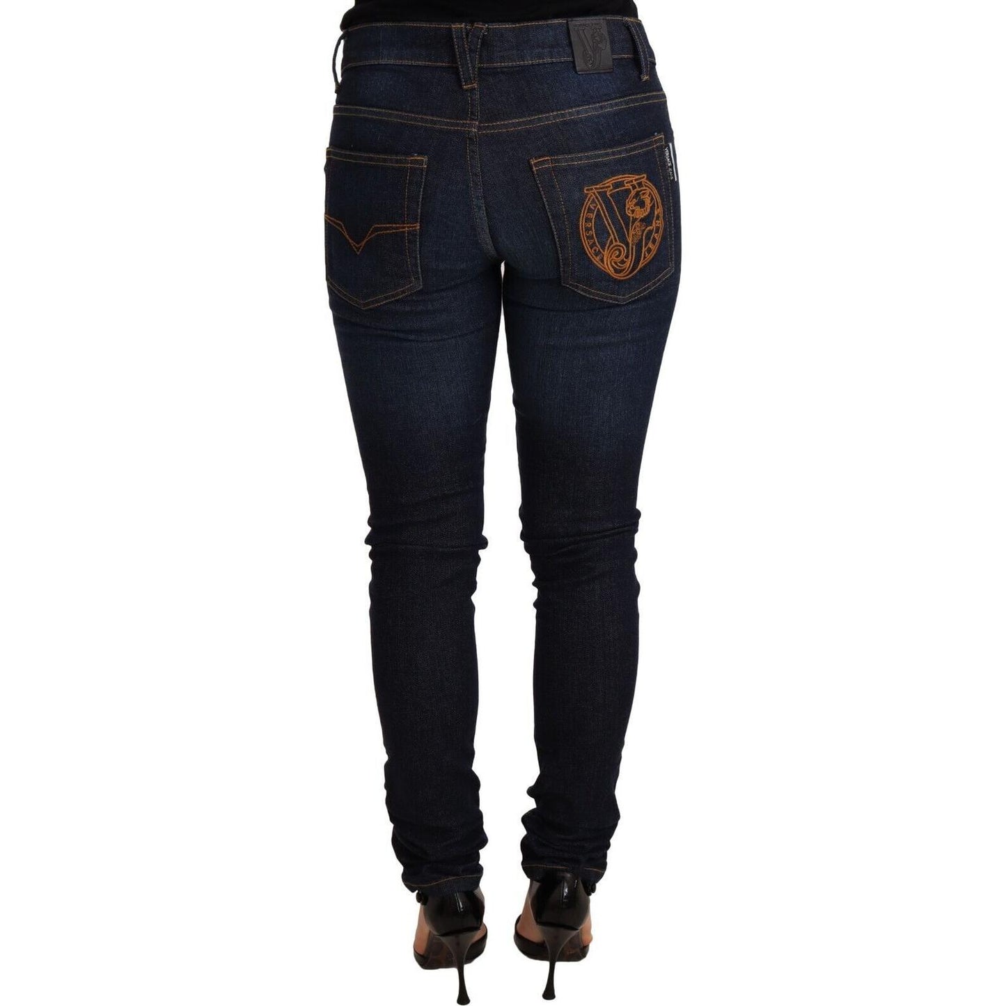 Versace Jeans Elegant Low Waist Skinny Designer Jeans Jeans & Pants Versace Jeans