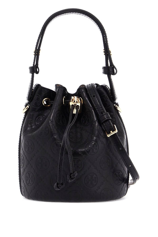 Tory Burch mini t monogram leather bucket bag Shopper Tory Burch