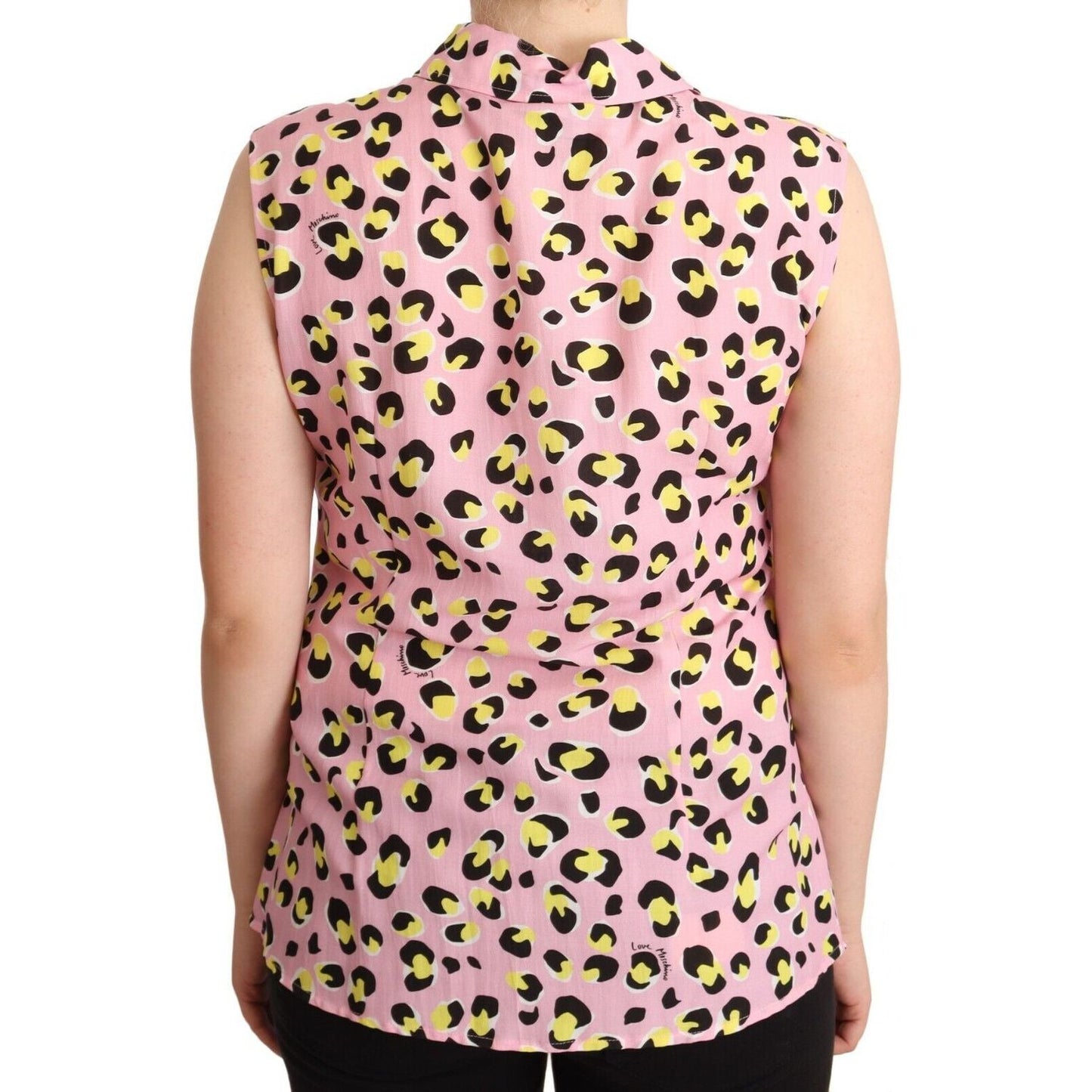 Love Moschino Sleeveless Leopard Print Polo Top WOMAN T-SHIRTS Love Moschino