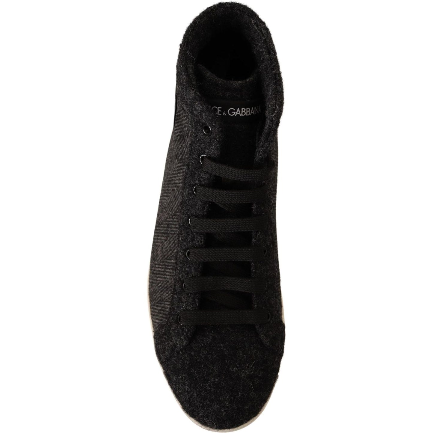 Dolce & Gabbana Elegant High Top Cotton/Wool Sneakers MAN SNEAKERS Dolce & Gabbana