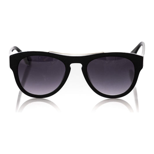 Frankie Morello Black Acetate Men Sunglasses