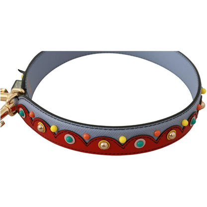 Dolce & Gabbana Blue and red Shoulder Strap Leather Blue Handbag Accessory Dolce & Gabbana