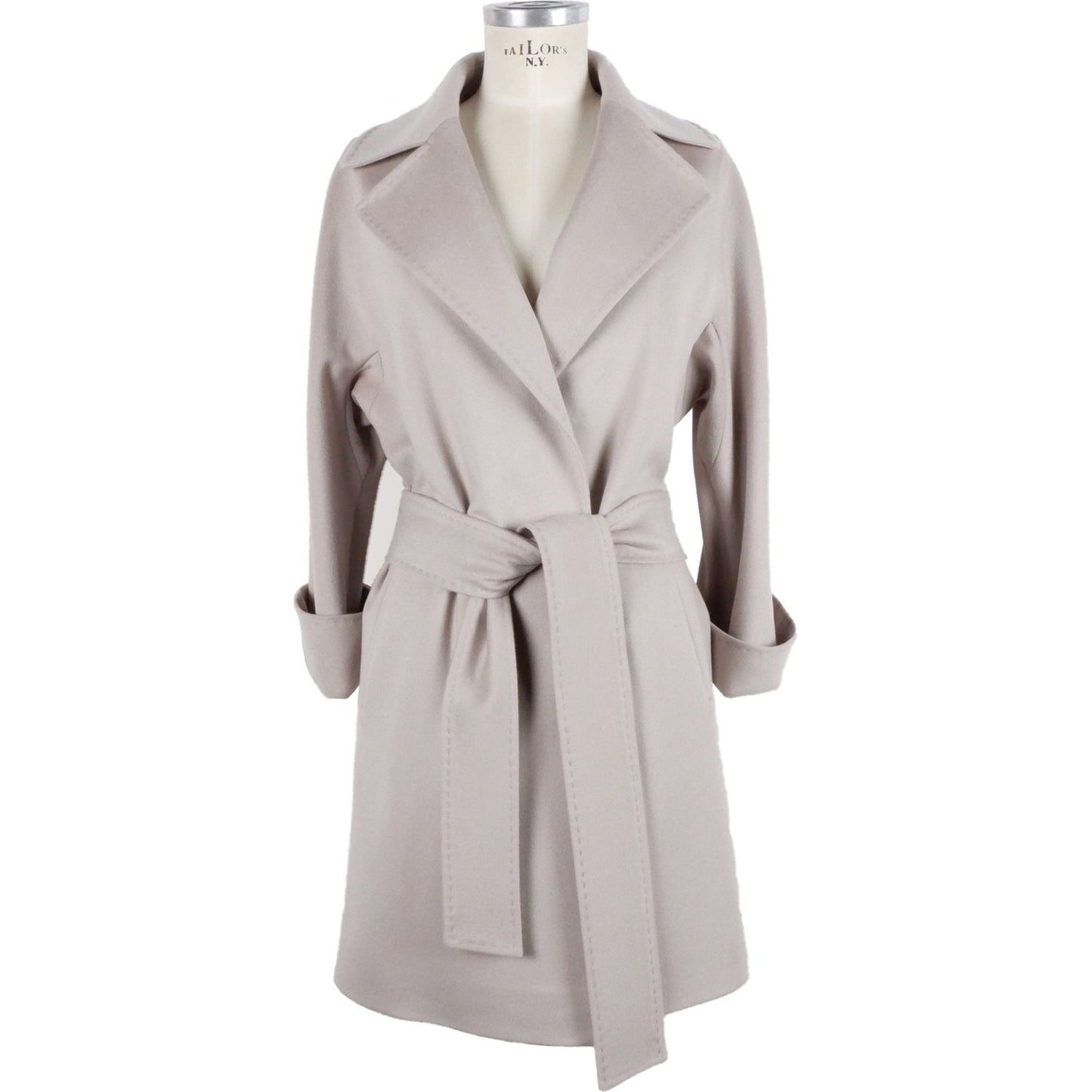 Elegant Beige Wool Jacket - Made in Italy Made in Italy