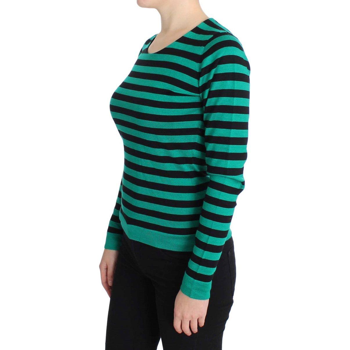 Dolce & Gabbana Elegant Striped Cashmere Silk Sweater Dolce & Gabbana